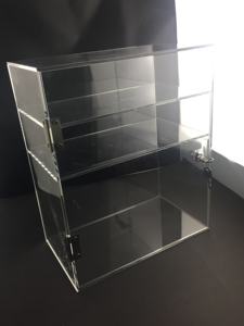 Vetrina Espositiva Portatile a 3 Livelli con Serratura in Acrilico/<span class=keywords><strong>Plexiglass</strong></span>/PMMA, Superficie Lucida e Riciclabile - Product Image 4