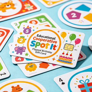 Tarjeta NFC Personalizada, Educativa, Cooperativa, <span class=keywords><strong>Juego</strong></span> de Cartas Spot It Flipped, <span class=keywords><strong>Juego</strong></span> de Cartas de Póker, Tarjeta de Regalo para Niños - Product Image 4