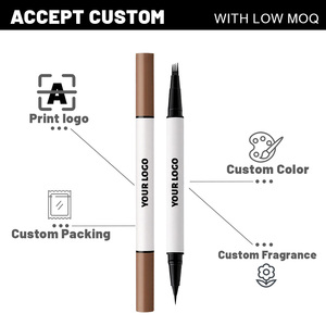 Fórmula 2 en 1 Impermeable de Secado Rápido para Cejas de Aspecto Natural y Delineador de Cejas y Ojos de 4 Puntas con Logotipo Personalizado - Product Image 5