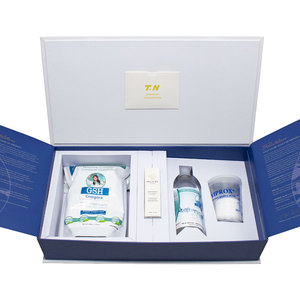 Custom Magnetic Cosmetic Gift Packaging Boxes Glossy <b>Lamination</b> Sponge Lining Skin Care Serum Set Luxury High Quality Double - Product Image 4