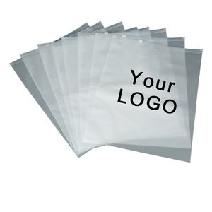Custom zip lock bag clear transparent plastic frosted zipper bag for clothing hijab packaging