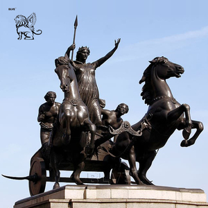 Statua Personalizzata BLVE della Grande Guerriera <span class=keywords><strong>di</strong></span> Londra, <span class=keywords><strong>Regina</strong></span> Boadicea, in Bronzo con Carro e Figlie - Product Image 2