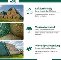 AGRI Plus Straw Poison 9.8x6m Protection Stable Non-Tissée Sans Noeuds 140g/m Polypropylène Résistant à la Déchirure Résistant aux Intempéries à Long Terme