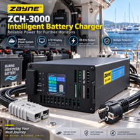 Chargeur de batterie intelligent 10-93V 2-30A 1500W 1800W 2000W avec écran LCD couleur et sortie réglable pour batteries lithium et plomb-acide de plusieurs types