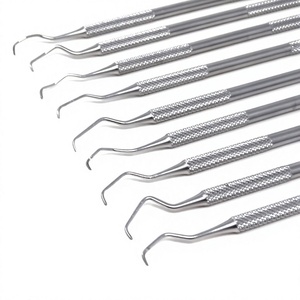 Curettes manuelles en acier inoxydable chirurgical, instruments dentaires, usage hospitalier, ensemble d'instruments de classe I, garantie 1 an - Product Image 2