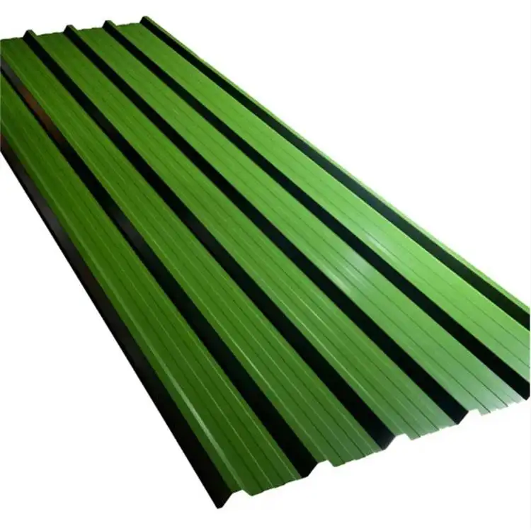 Grüne Farbe Wellblech verkleidung vor lackiertes Dach blech aus verzinktem Stahl