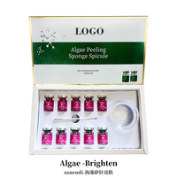 Ensemble de soins de beauté professionnel anti-âge, exfoliant blanchissant à base d'algues, acide hyaluronique liquide hydratant, éclatant, doux et élastique