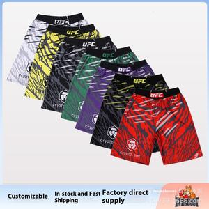 Combinaison de sandale à séchage rapide UFC pour hommes et <span class=keywords><strong>femmes</strong></span> Fight Night Muay Thai Shorts avec logo avant pour l'entraînement des arts martiaux de boxe - Product Image 5