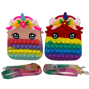 <span class=keywords><strong>Mochila</strong></span> <span class=keywords><strong>Pop</strong></span> para niñas, monedero, unicornios, Push Popper Bubble Fidget Toy, Mini bolso <span class=keywords><strong>de</strong></span> hombro <span class=keywords><strong>de</strong></span> silicona para Navidad, Año Nuevo - Product Image 2