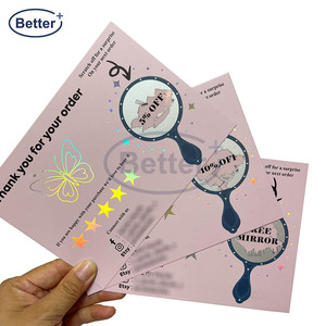 Biglietti di ringraziamento personalizzati con design creativo, stampa a caldo oro e argento, lamina olografica, per il supporto alla <span class=keywords><strong>mia</strong></span> piccola impresa - Product Image 3