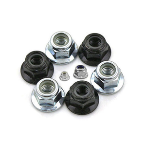 Écrous à vis hexagonaux à bride avec verrouillage en nylon, acier, zinque bleu, zinque noir, 1/4-20 M6, écrous de vis pour meubles, grade <span class=keywords><strong>8</strong></span> - Product Image 6