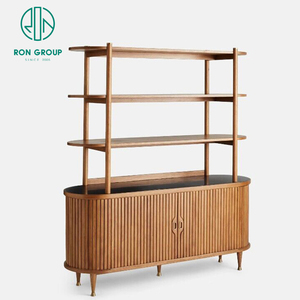 Vente en gros Armoire moderne carrée à plusieurs niveaux en bois de fer pour la salle à manger Rangement de magazines en porcelaine sur mesure pour la maison Villa - Product Image 6