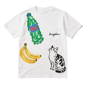 T-shirt à manches courtes décontracté pour hommes pour chat Banana Soda Bottle Print Offre Spéciale Factory Customized Knitted Sweatshirt Pocket Short - Product Image 1