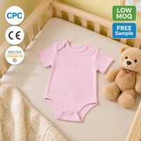 Combinaisons pour bébés unisexes nouveau-nés, 100% coton, manches courtes, fermeture à boutons pression, respirantes, vente en gros, combinaison tricotée