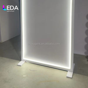LEDA Professional Modern Classic White Acrylic LED <b>Backdrop</b> <b>Stand</b> with Welcome Sign for Wedding Events Customizable Size - Product Image 4