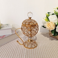 Brûleur d'encens arabe en métal doré moderne portable de nouvelle conception pour la décoration du Ramadan, magasin, bureau, maison
