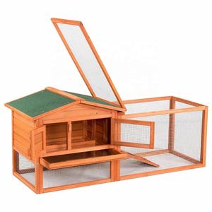 Vente flash - <span class=keywords><strong>Cage</strong></span> à lapins et enclos à lapins de luxe moderne en bois massif écologique avec boîte respirante et coupe-vent pour petits animaux - Product Image 5