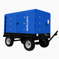 Compresseur d'air industriel mobile portable à vis, robuste, avec moteur diesel, 900CFM 1100CFM 25bar 362Psi, avec roues