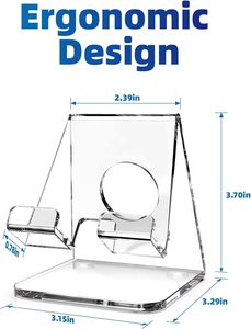 Acrylic Cell <b>Phone</b> Stand Clear <b>Phone</b> Holder for Office Desk Vanity, Kitchen Bedside <b>Table</b> Compatible with iPhone 17 - Product Image 6
