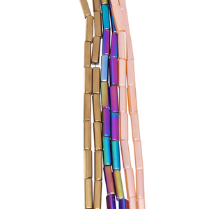 Cuentas de Cristal Checo en Tubo Rectangular Sólido de 5x20mm para Fabricación de Joyería, Tira Larga para Collares y Accesorios de Moda - Product Image 3