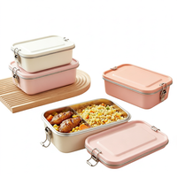 Boîte à lunch portable de 850 ml en acier inoxydable 304 sans BPA, réchauffable, avec couvercle en acier inoxydable pour une conservation optimale des aliments