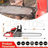 Scie à chaîne à essence personnalisée 58cc 5800, scie à bois puissante professionnelle, prix d'usine, service ODM OEM