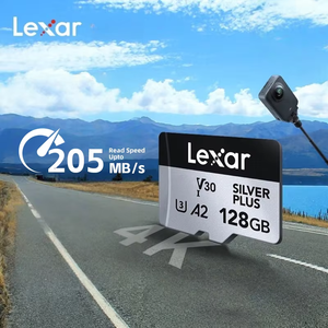 Tarjeta SD Lexar Silver Plus de 64 GB U3 V30, hasta 205 MB/s, de plástico, para fotografía de nivel básico, grabación rápida, color negro, para cámara y teléfono - Product Image 2