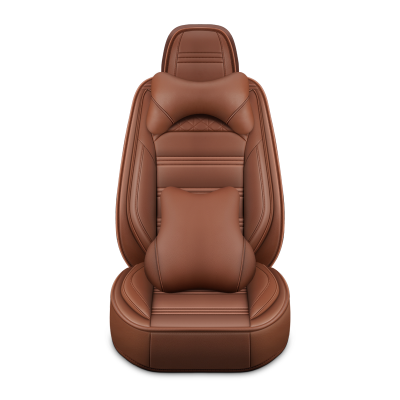 Set completo di coprisedili in ecopelle beige trapuntata di alta qualità - - Coprisedili Cobra