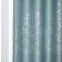 Rideaux occultants roses jacquard design européen, 100% polyester, haute qualité, modernes, avec cantonnières hautes, pour salon, vente en gros à prix abordable