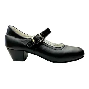 Cinthia Chaussures de danse de salon pour femme Modèle 623 Chaussures de salsa latine en cuir souple avec doublure en dentelle PU et satin Semelle intérieure en coton - Product Image 5