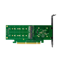Kartu Ekspansi Penyimpanan SSD NVMe Empat Port PCIe X8x16 M.2 M Key ASM2824 Tersedia