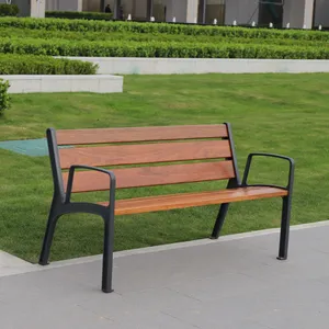 Aluminium Knock Down Outside Teak Garden Bench Outdoor Benches With Backrest