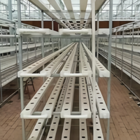 Système hydroponique NFT de plantation en serre agricole en gros, système vertical multicouche d'intérieur, pompe d'irrigation automatique stable