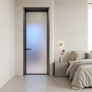 Puertas Interiores de Vidrio y Aleación de Aluminio de Alta Gama, Estilo Posmoderno, Tamaño y Color Personalizables para Baño, Cocina, Sala de Estar, Villa, Dormitorio - Product Image 1
