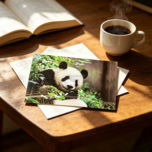 Cartes postales lenticulaires 3D personnalisées imperméables, effet de profondeur 3D, carte <span class=keywords><strong>Panda</strong></span>, design animal et paysage, souvenirs de voyage, cadeaux promotionnels - Product Image 5