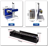 Hoogefficiënte automatische transmissie 20w 30w Mini CW-vezelmarkeringsmachine met vaste beugel Geschikt voor penmarkering