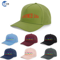Gorra de Béisbol Impermeable de Secado Rápido con Logotipo Personalizado, Gorra Deportiva con Perforaciones Láser, Gorra de Béisbol de Malla Transpirable Impermeable para Exteriores