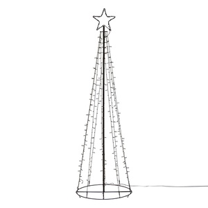 Árbol Metálico con 330 LED Blanco Cálido, 60x180cm - Product Image 1