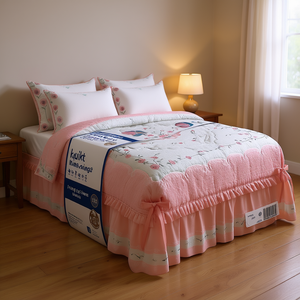 Juego de Edredón King Size Kquikt con Sábanas, Estilo Princesa Floral, Juego de Ropa de Cama de 4 Piezas para Uso en Todas las Estaciones - Product Image 2