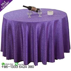 Fournitures de mariage chinoises personnalisables, nappes rondes rouges pour la décoration de mariage - Product Image 4
