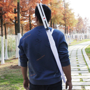 Parapluie de golf semi-automatique à long manche, en tissu pongé imperméable, grande taille, style anime, avec impression personnalisée épée de samouraï, pour soleil et pluie - Product Image 2