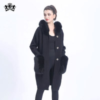 Janfur-pull en laine tricoté pour femmes, chandail à capuche, Long Cardigan de bonne qualité, chaud, automne et hiver