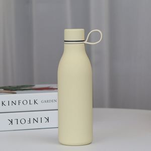 350ml 500ml 650ml Slim Sports <b>Bottle</b>, 304 Steel Vacuum Cup with Silicone Grip for Daily Car Drinking Water - Product Image 3