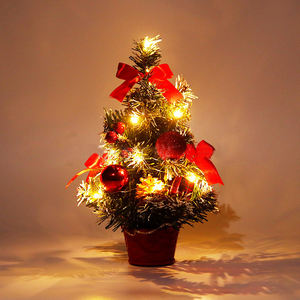 Mini <span class=keywords><strong>sapin</strong></span> de Noël lumineux de 20 cm, 30 cm, 40 cm, cadeau de Noël, décoration de bureau, cadeau de Nouvel An, fête - Product Image 6