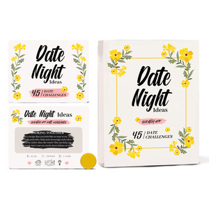 Romántico Logotipo personalizable Juego <span class=keywords><strong>de</strong></span> cartas para rascar Ideas <span class=keywords><strong>de</strong></span> fecha emocionantes Libro <span class=keywords><strong>de</strong></span> tapa dura en relieve Gracias Papel <span class=keywords><strong>de</strong></span> lujo hecho <span class=keywords><strong>de</strong></span> cartón - Product Image 1