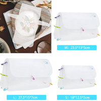 Kit de couture DIY 250609 : Sac en maille plastique portable et feuilles de toile pour tricot fait main