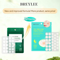 BREYLEE Patchs anti-acné hydrocolloïdes invisibles pour la nuit avec acide salicylique et huile d'arbre à thé