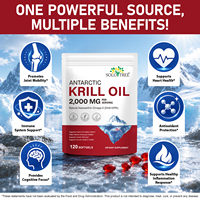 Huile de Krill Antarktique SOLOTREE 240 Gélules Souples Astaxanthine Naturelle Oméga-3 Santé Cardiovasculaire Vitalité Cellulaire Adulte Végétalien