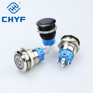 12mm/16mm/19mm/22mm/25mm/28mm phẳng chuyển đổi ON/OFF momentary LED nút kim loại đẩy nút nối Led <span class=keywords><strong>Push</strong></span> nút ánh sáng 3A Max. - Product Image 5