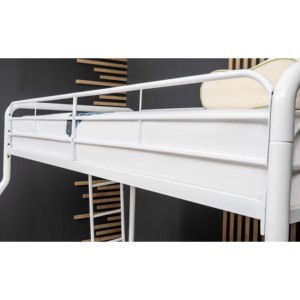MILENYUM - Litera metálica moderna de una plaza y media sobre una plaza completa para niños, plegable, con barandilla de seguridad y escalera, muebles de dormitorio, uso hotelero, Turquía - Product Image 5